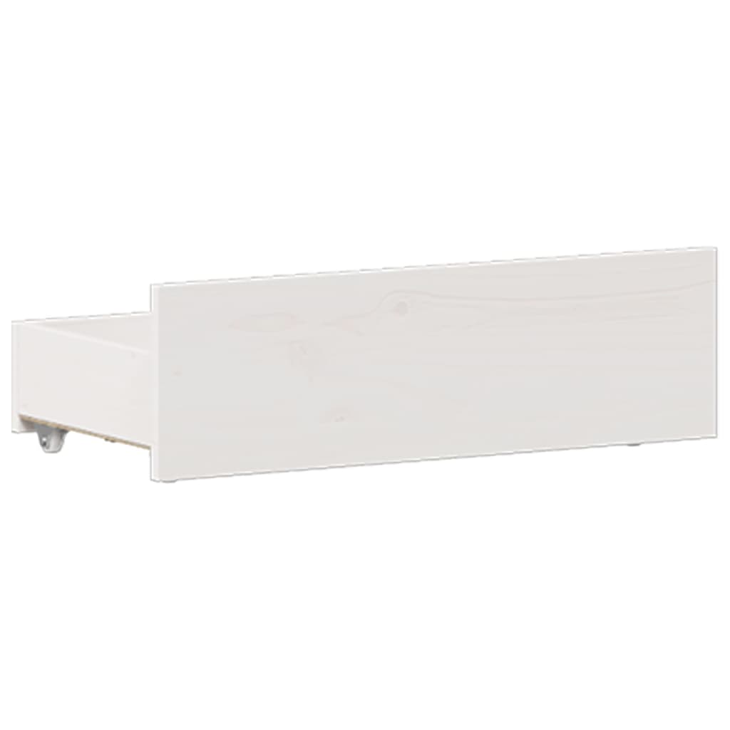 vidaXL Bed Frame without Mattress with Headboard White 120x200 cm Solid Wood Pine