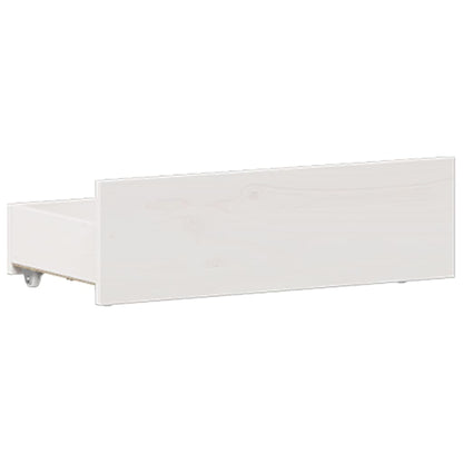 vidaXL Bed Frame without Mattress with Headboard White 120x200 cm Solid Wood Pine