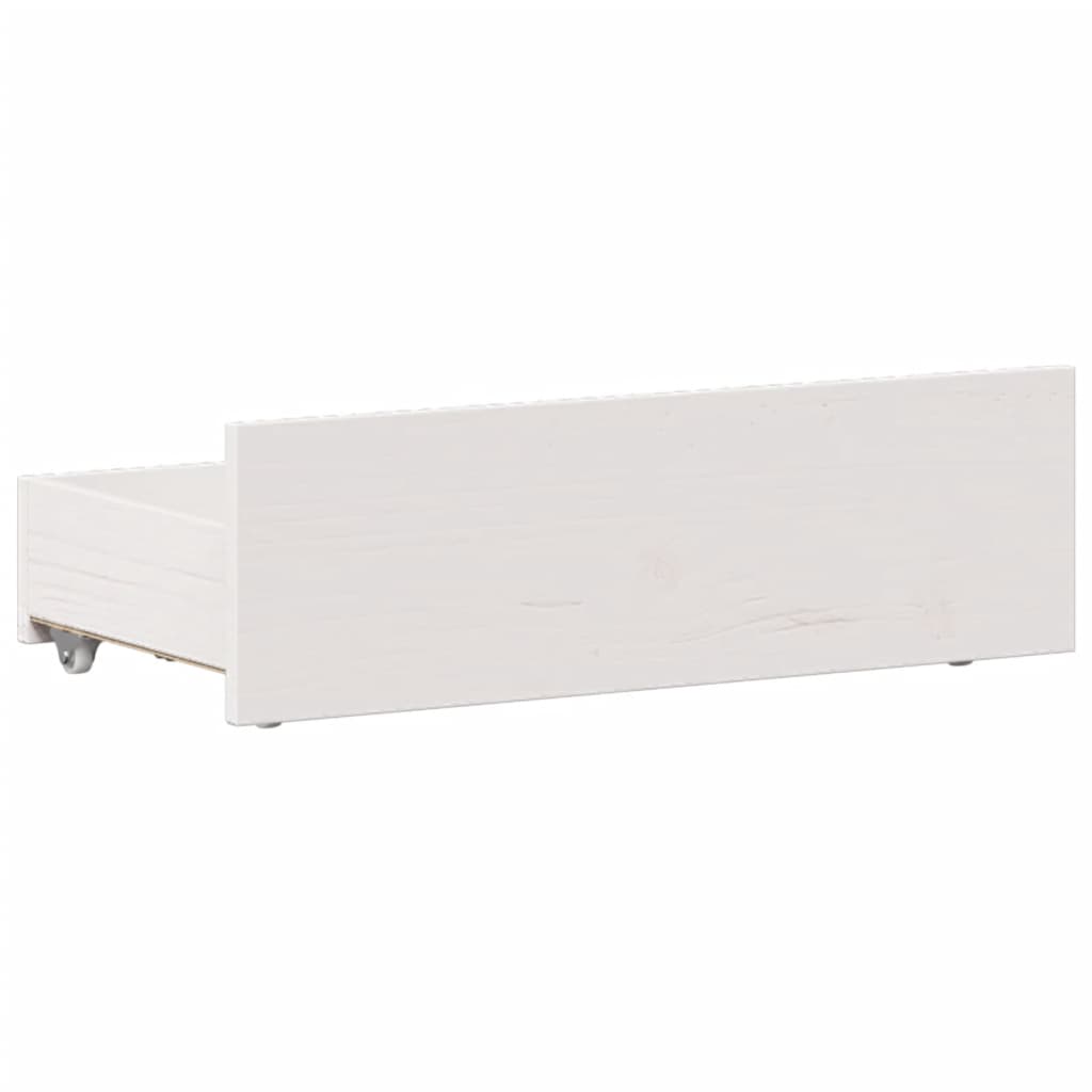 vidaXL Bed Frame without Mattress with Headboard White 90x200 cm Solid Wood Pine