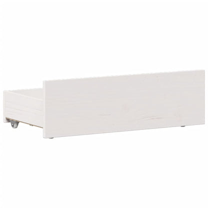 vidaXL Bed Frame without Mattress with Headboard White 90x200 cm Solid Wood Pine