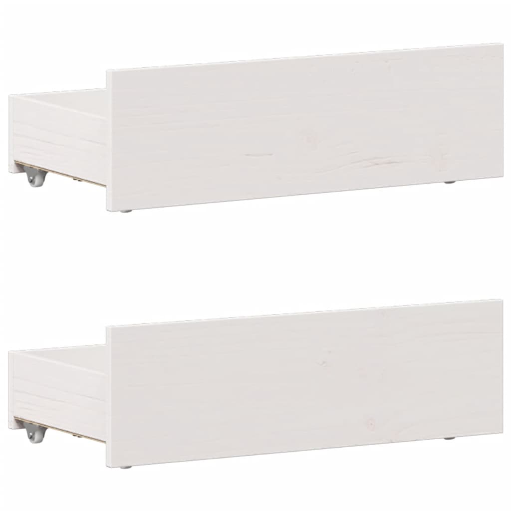 vidaXL Bed Frame without Mattress with Headboard White 90x200 cm Solid Wood Pine