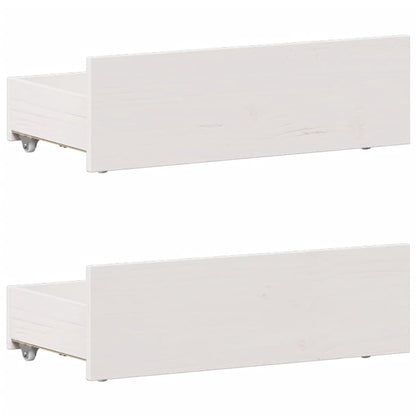vidaXL Bed Frame without Mattress with Headboard White 90x200 cm Solid Wood Pine