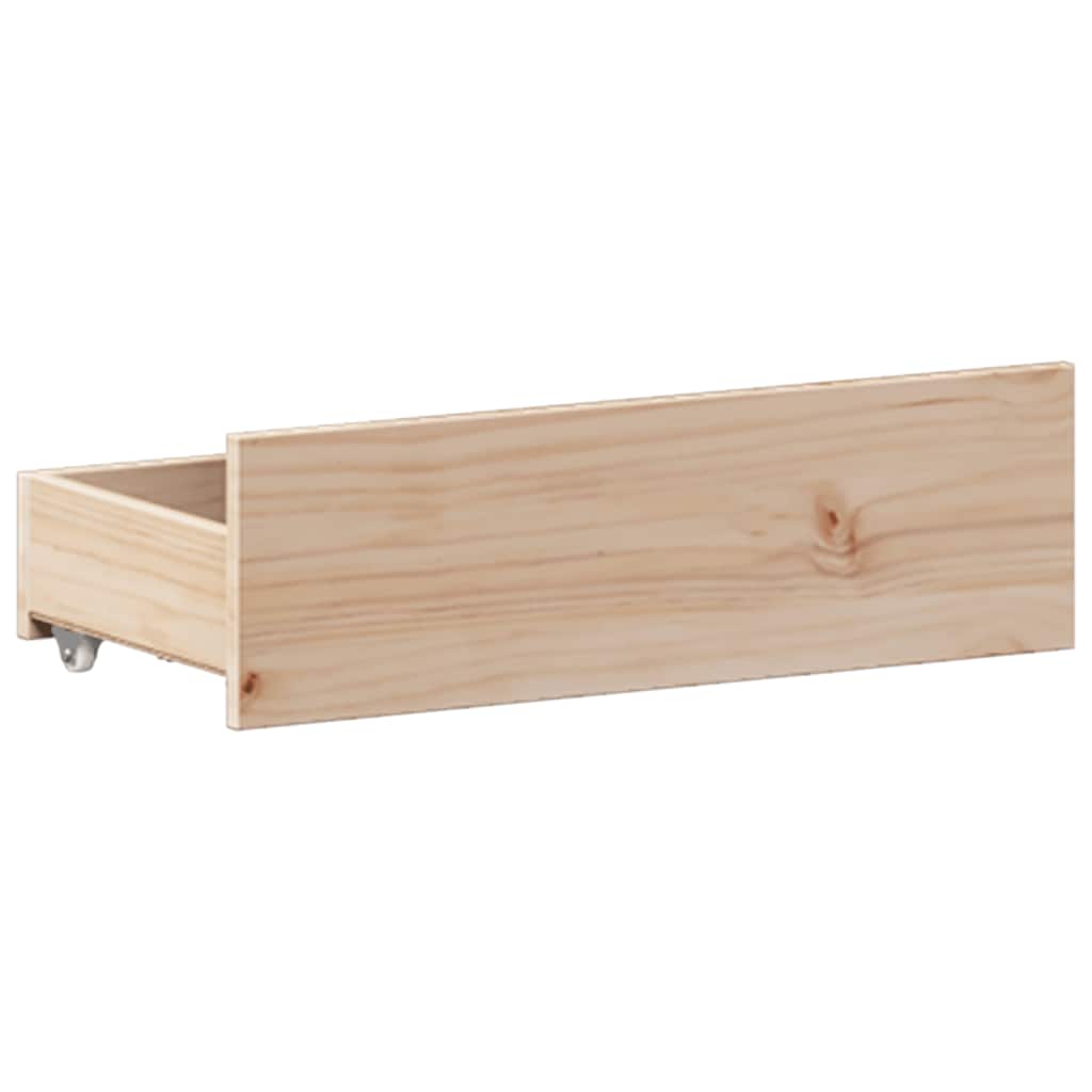 vidaXL Bed Frame without Mattress with Headboard 135x190 cm Double Solid Wood Pine