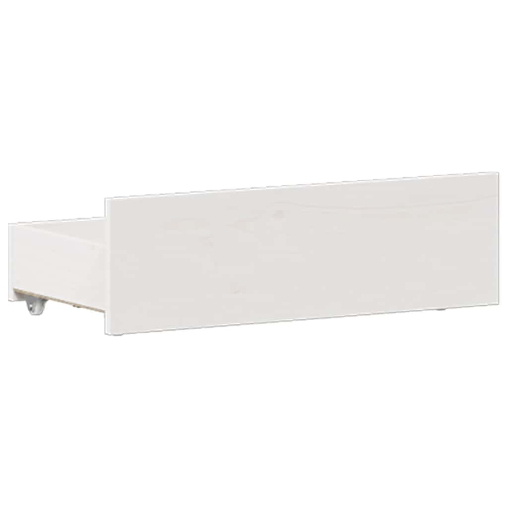 vidaXL Bed Frame without Mattress with Headboard White 135x190 cm Double Solid Wood Pine