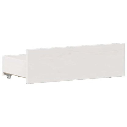 vidaXL Bed Frame without Mattress with Headboard White 135x190 cm Double Solid Wood Pine
