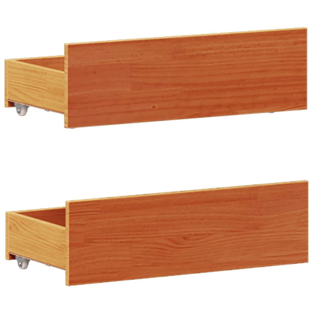 vidaXL Bed Frame without Mattress with Headboard Wax Brown 120x190 cm Small Double Solid Wood Pine