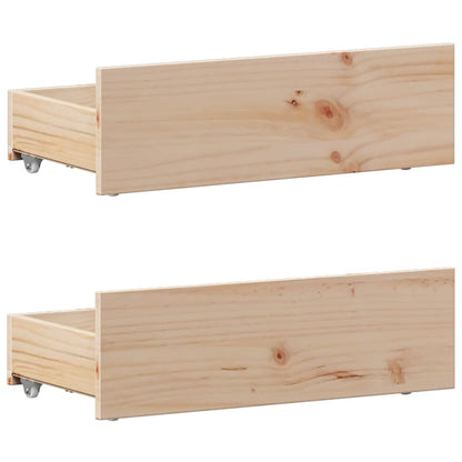 vidaXL Bed Frame without Mattress with Headboard 90x190 cm Single Solid Wood Pine