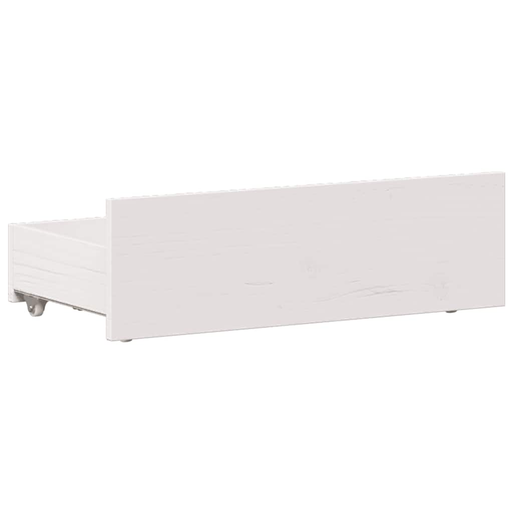 vidaXL Bed Frame without Mattress with Headboard White 90x190 cm Single Solid Wood Pine