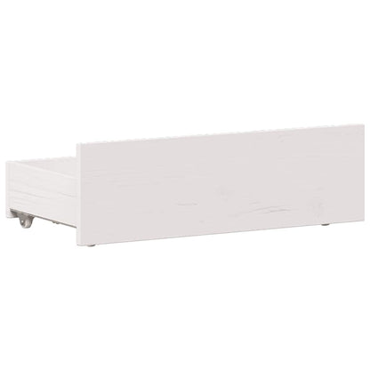 vidaXL Bed Frame without Mattress with Headboard White 90x190 cm Single Solid Wood Pine