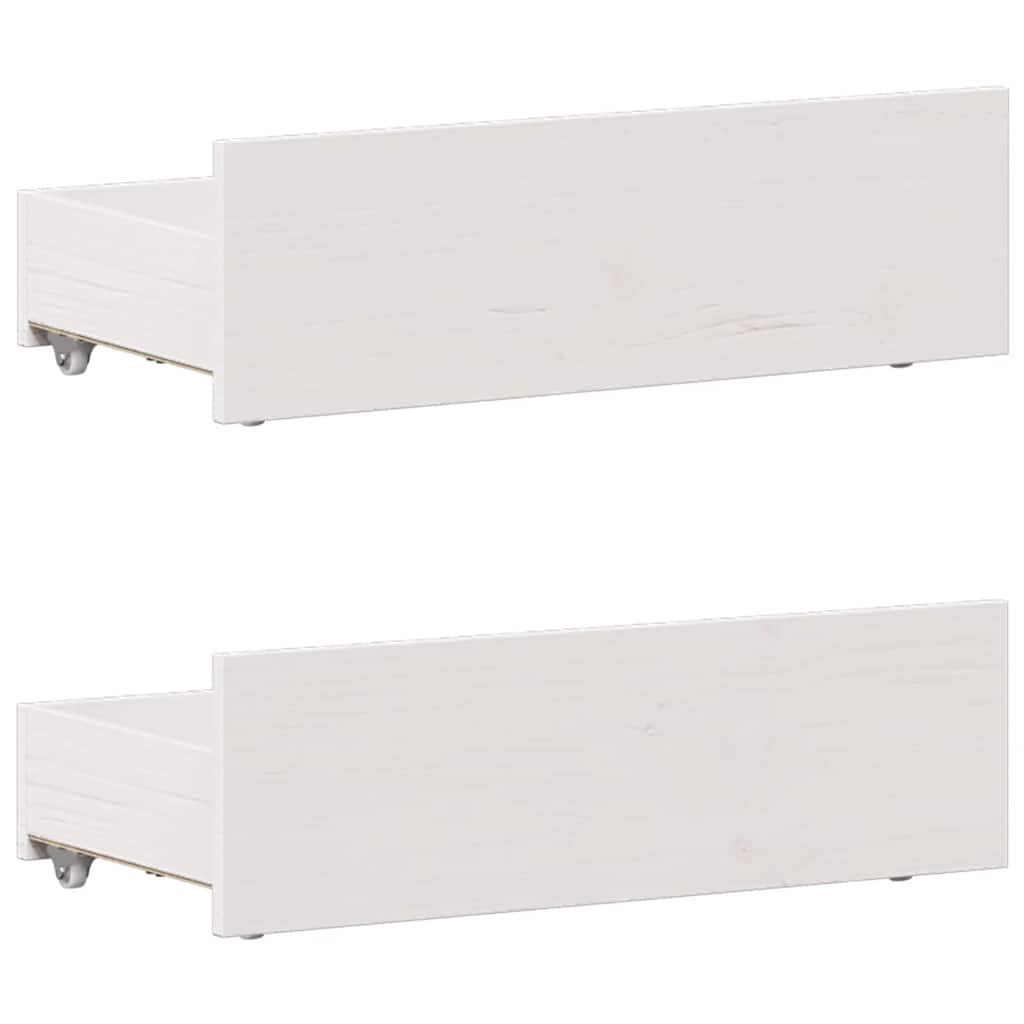 vidaXL Bed Frame without Mattress with Headboard White 90x190 cm Single Solid Wood Pine