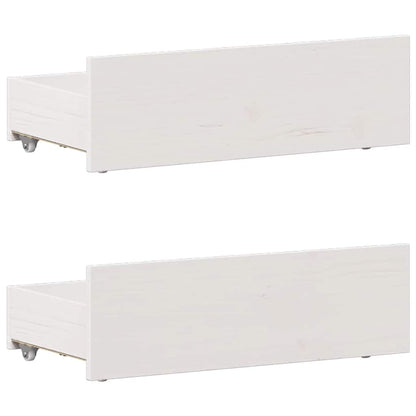 vidaXL Bed Frame without Mattress with Headboard White 90x190 cm Single Solid Wood Pine