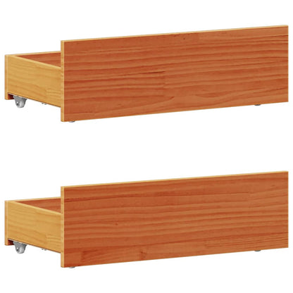 vidaXL Bed Frame without Mattress with Headboard Wax Brown 90x190 cm Single Solid Wood Pine