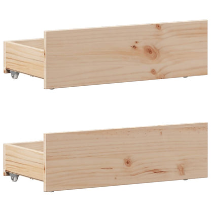 vidaXL Bed Frame without Mattress with Headboard 75x190 cm Small Single Solid Wood Pine
