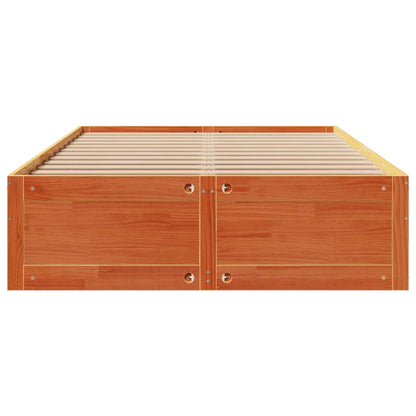 vidaXL Bed Frame without Mattress with Drawers Wax Brown 150x200 cm King Size Solid Wood Pine
