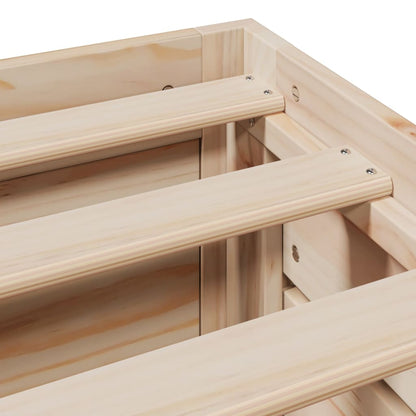 vidaXL Bed Frame without Mattress with Drawers 135x190 cm Double Solid Wood Pine