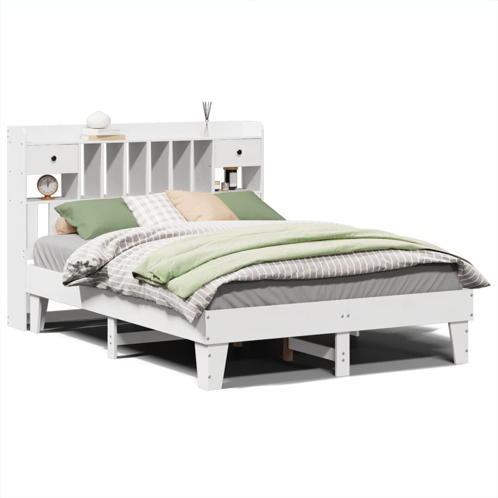 vidaXL Bed Frame without Mattress White 160x200 cm Solid Wood Pine