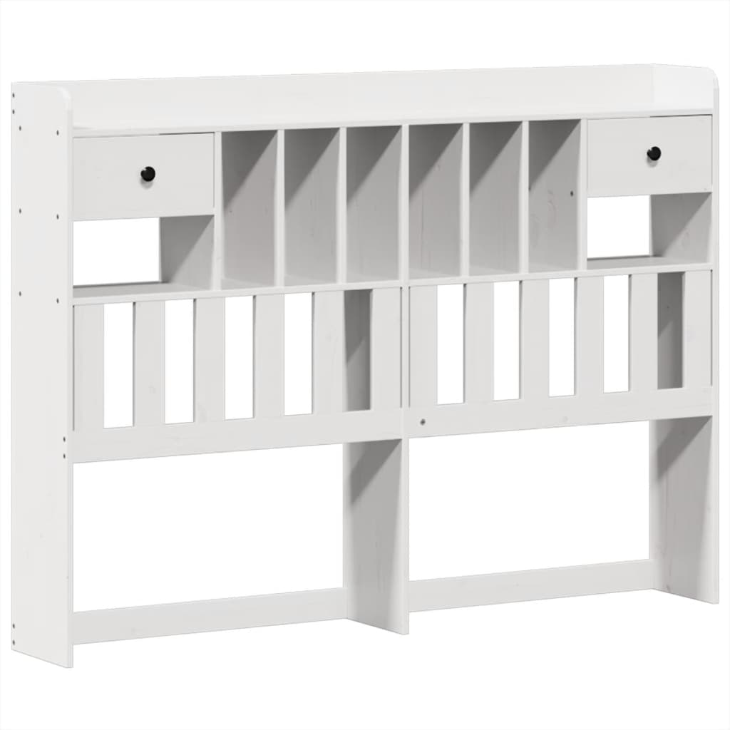 vidaXL Bed Frame without Mattress White 150x200 cm King Size Solid Wood Pine