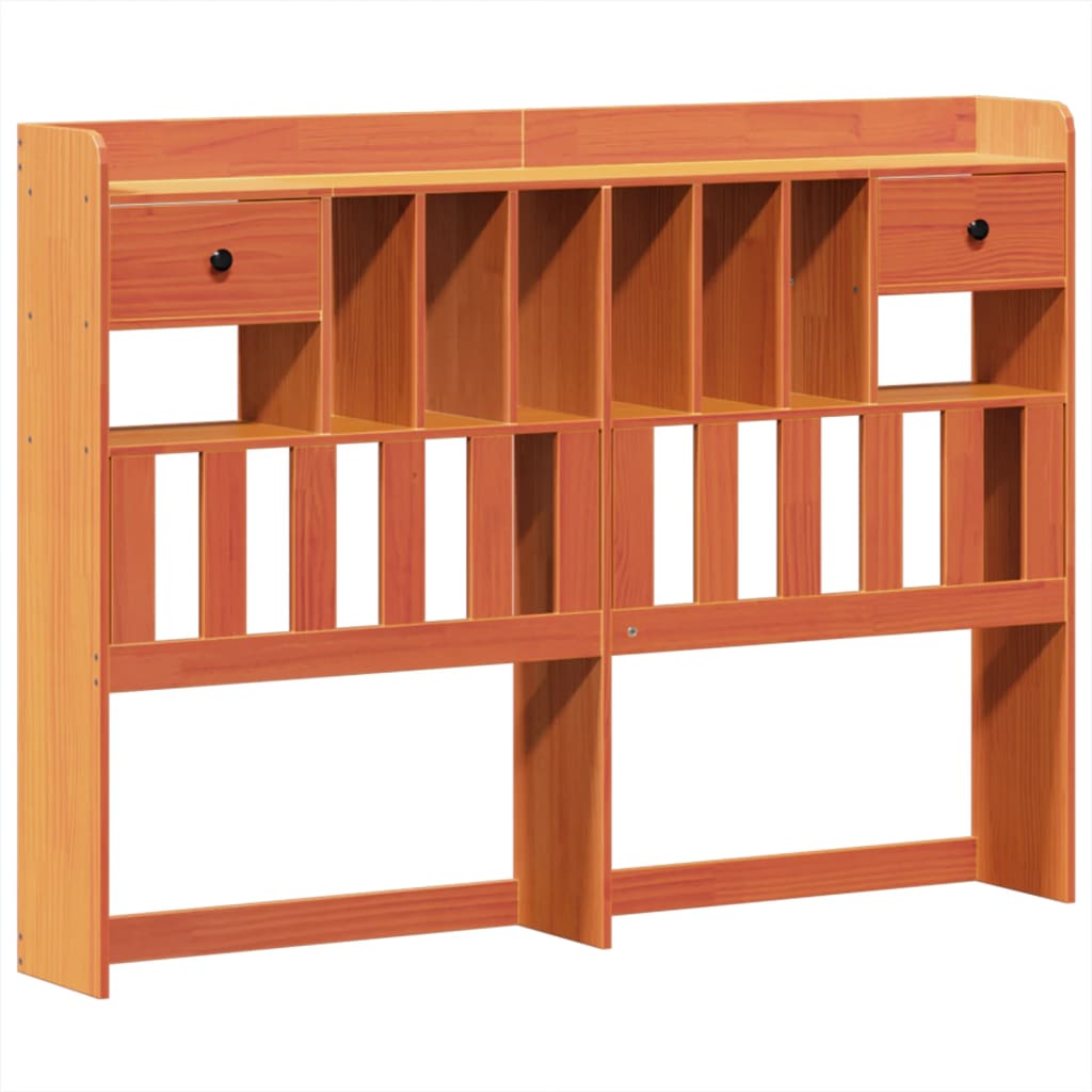 vidaXL Bed Frame without Mattress Wax Brown 150x200 cm King Size Solid Wood Pine