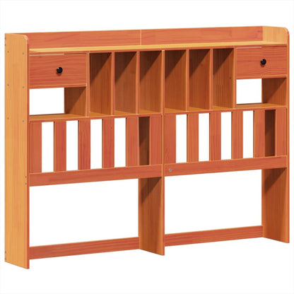 vidaXL Bed Frame without Mattress Wax Brown 150x200 cm King Size Solid Wood Pine