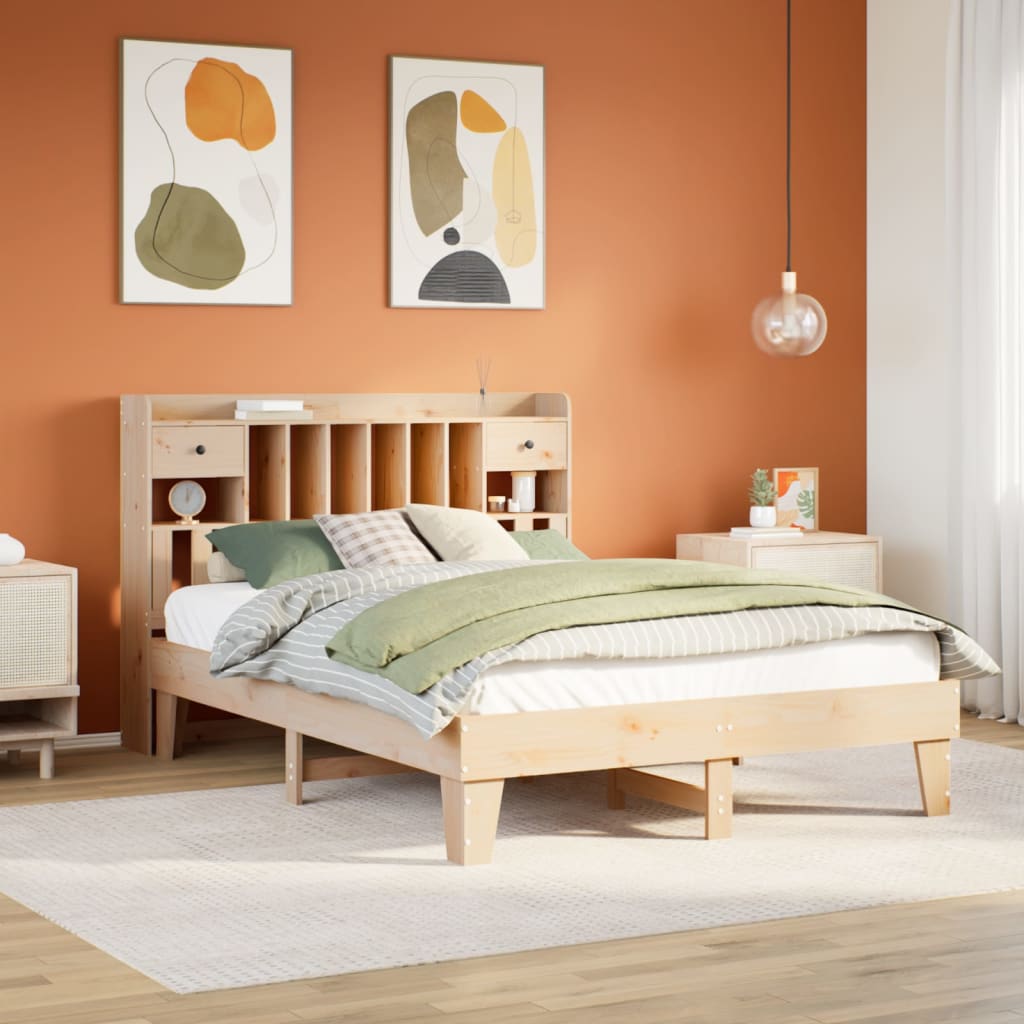 vidaXL Bed Frame without Mattress 140x200 cm Solid Wood Pine