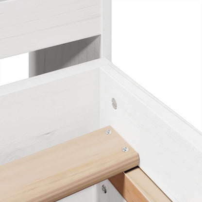 vidaXL Bed Frame without Mattress White 140x200 cm Solid Wood Pine