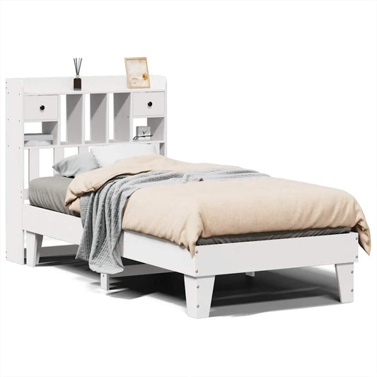 vidaXL Bed Frame without Mattress White 90x200 cm Solid Wood Pine