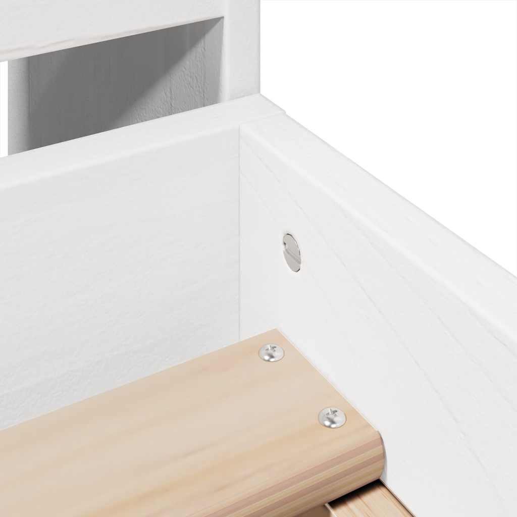 vidaXL Bed Frame without Mattress White 90x200 cm Solid Wood Pine