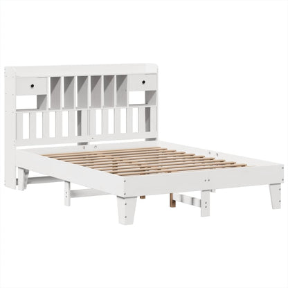 vidaXL Bed Frame without Mattress White 140x190 cm Solid Wood Pine
