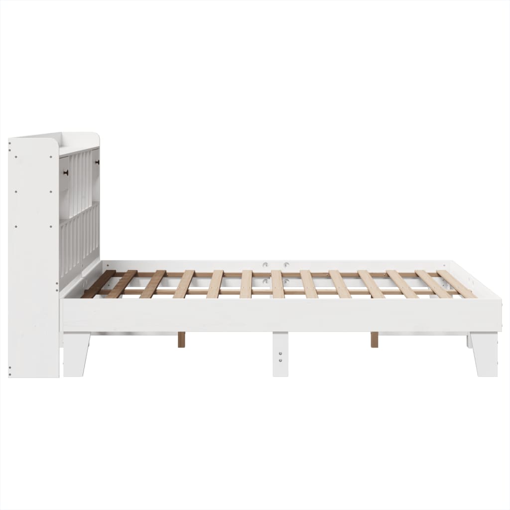 vidaXL Bed Frame without Mattress White 140x190 cm Solid Wood Pine