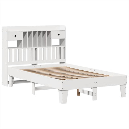 vidaXL Bed Frame without Mattress White 135x190 cm Solid Wood Pine