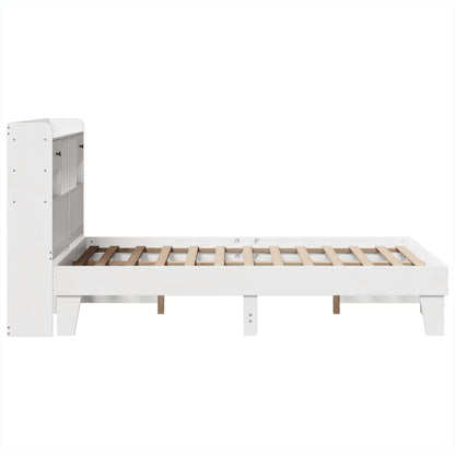 vidaXL Bed Frame without Mattress White 135x190 cm Solid Wood Pine