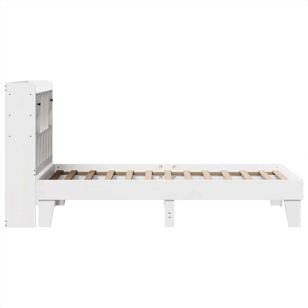 vidaXL Bed Frame without Mattress White 90x190 cm Single Solid Wood Pine