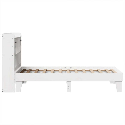 vidaXL Bed Frame without Mattress White 90x190 cm Single Solid Wood Pine
