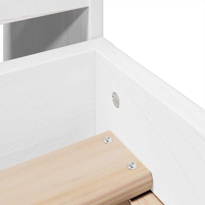 vidaXL Bed Frame without Mattress White 90x190 cm Single Solid Wood Pine