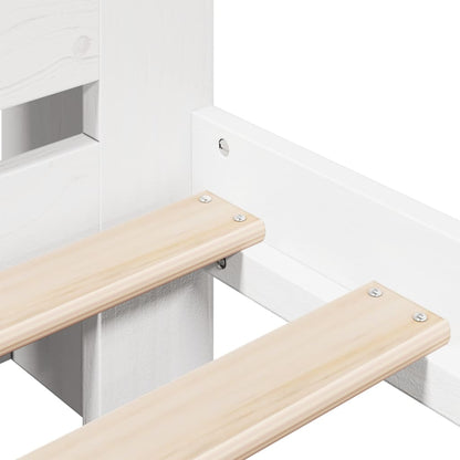 vidaXL Bookcase Bed without Mattress White 150x200 cm King Size Solid Wood Pine