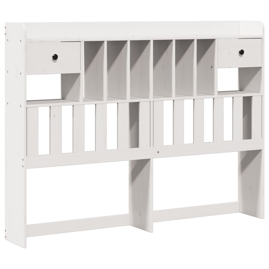 vidaXL Bookcase Bed without Mattress White 140x200 cm Solid Wood Pine
