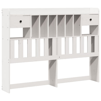 vidaXL Bookcase Bed without Mattress White 140x200 cm Solid Wood Pine