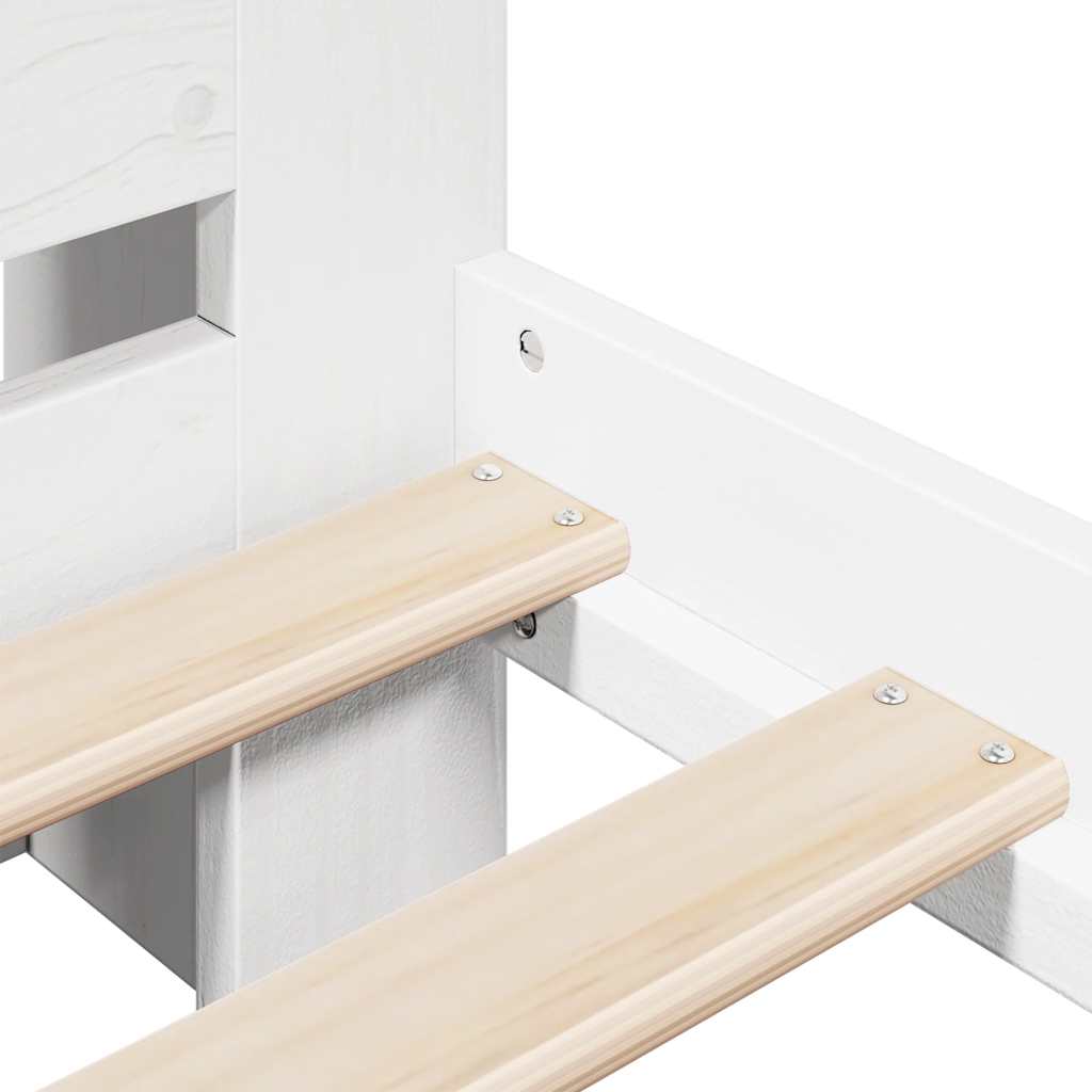 vidaXL Bookcase Bed without Mattress White 140x190 cm Solid Wood Pine