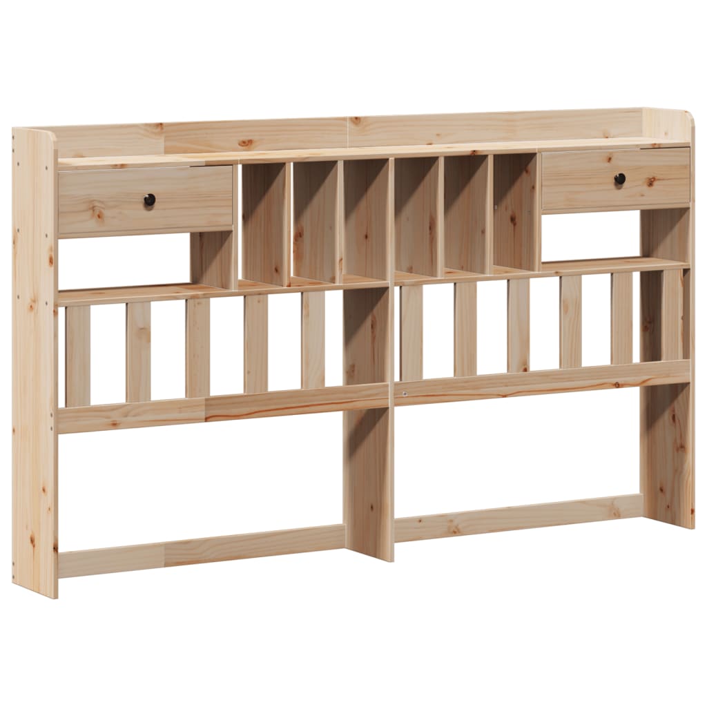 vidaXL Bookcase Bed without Mattress 180x200 cm Super King Solid Wood Pine