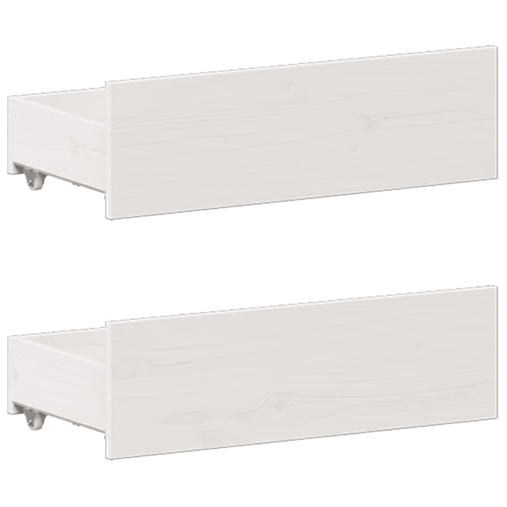 vidaXL Bookcase Bed without Mattress White 150x200 cm King Solid Wood Pine