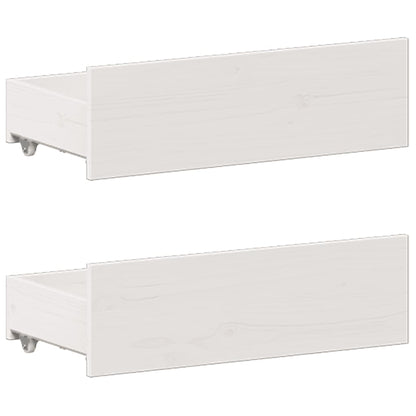 vidaXL Bookcase Bed without Mattress White 150x200 cm King Solid Wood Pine