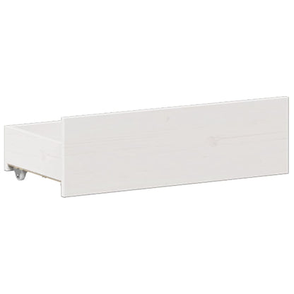 vidaXL Bookcase Bed without Mattress White 150x200 cm King Solid Wood Pine