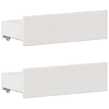 vidaXL Bookcase Bed without Mattress White 135x190 cm Double Solid Wood Pine