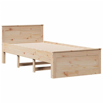 vidaXL Bookcase Bed without Mattress 75x190 cm Small Single Solid Wood Pine