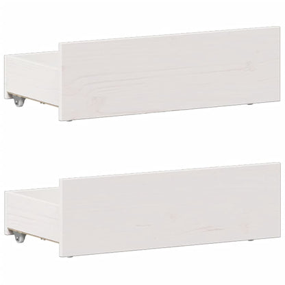 vidaXL Bookcase Bed without Mattress White 75x190 cm Small Single Solid Wood Pine