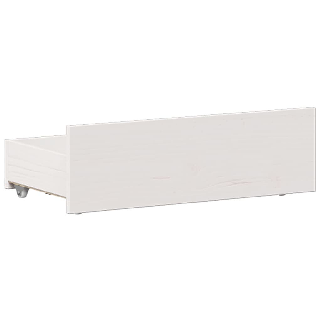 vidaXL Bookcase Bed without Mattress White 75x190 cm Small Single Solid Wood Pine