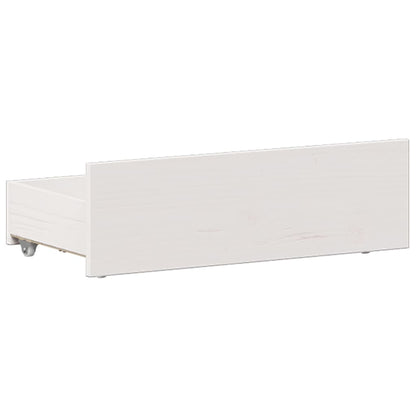 vidaXL Bookcase Bed without Mattress White 75x190 cm Small Single Solid Wood Pine