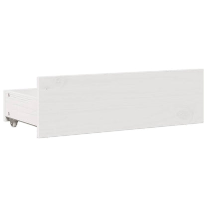 vidaXL Bookcase Bed without Mattress White 150x200 cm King Size Solid Wood Pine