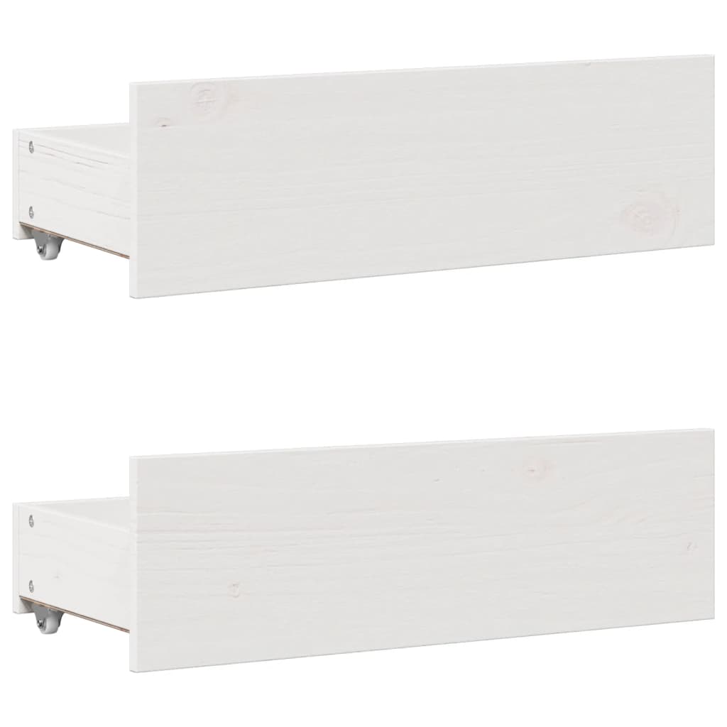 vidaXL Bookcase Bed without Mattress White 150x200 cm King Size Solid Wood Pine