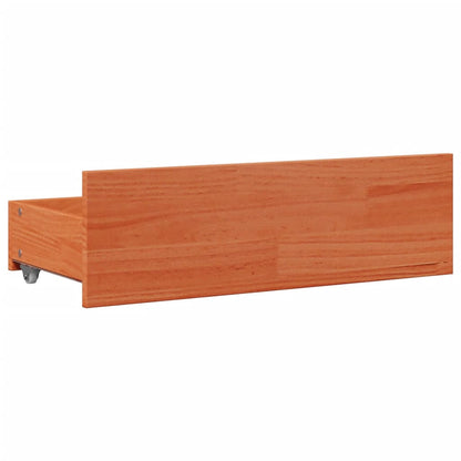 vidaXL Bookcase Bed without Mattress Wax Brown 150x200 cm King Size Solid Wood Pine